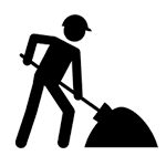 man shoveling icon
